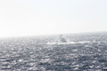 The yacht was designed to function not just as a floating palace but as a seagoing vessel--and as it crossed the Atlantic a few weeks ago, it was clobbered by a violent storm. These photos were taken by a passing freighter. Photo: ©Patty Witler Anderson.