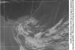 The cyclonic formation as it approaches the fleet.